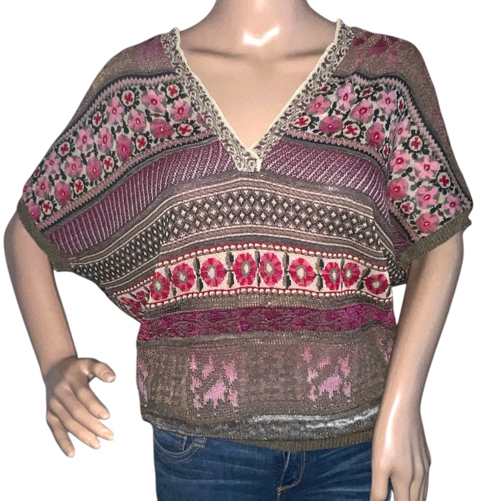 𝐂𝐇𝐀𝐂𝐎𝐊 | WOOL BLEND FLORAL PATCHWORK TOP - Picture 11 of 11